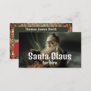 Classic Reading Santa, Santa Claus Entertainer Business Card