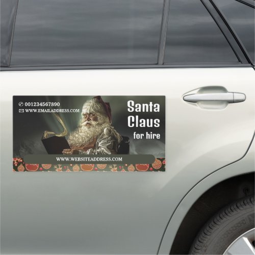 Classic Reading Santa Santa Claus Entertainer Car Magnet