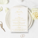 Classic Real Foil Pressed Wedding Menu Cards<br><div class="desc">Celebrate in style with these elegant real foil pressed menu cards. The wording is easy to personalize and your dinner guests will be thrilled when they receive these super stylish menus.</div>