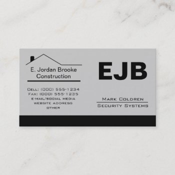 Classic Realtor-construction-handyman 1c Business Card by pixelholicBC at Zazzle