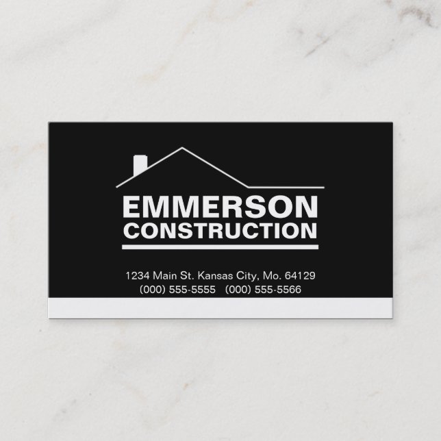 Classic Realtor-Construction-Handyman 2d Business Card (Front)