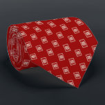 Classic Rectangle Double Happiness Chinese Wedding Neck Tie<br><div class="desc">A modern double happiness design within a simple classic ivory double lined rectangle frame on a red background. The double happiness or 'shuang xi' (in mandarin) is a very auspicious symbol representing good luck, happiness and fortune used in all chinese or asian weddings and celebrations. The base background can be...</div>