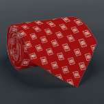 Classic Rectangle Double Happiness Chinese Wedding Neck Tie<br><div class="desc">A modern double happiness design within a simple classic ivory double lined rectangle frame on a red background. The double happiness or 'shuang xi' (in mandarin) is a very auspicious symbol representing good luck, happiness and fortune used in all chinese or asian weddings and celebrations. The base background can be...</div>