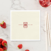 Classic Rectangle Double Happiness Chinese Wedding