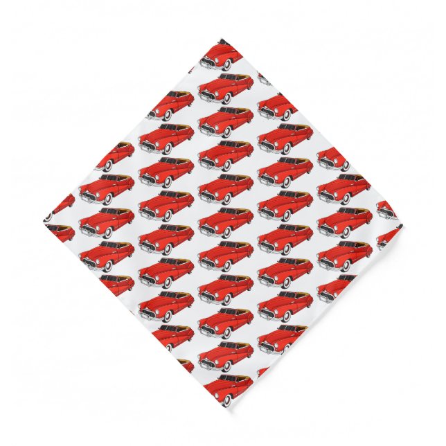 Classic red 1948 automobile  bandana (Front)