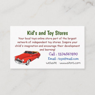 Classic red 1948 automobile business card