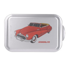 Classic red 1948 automobile cake pan
