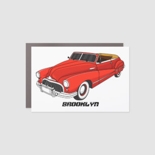 Classic red 1948 automobile car magnet