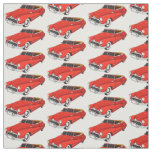 Classic red 1948 automobile  fabric