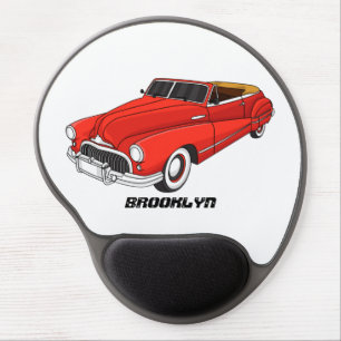Classic red 1948 automobile  gel mouse pad