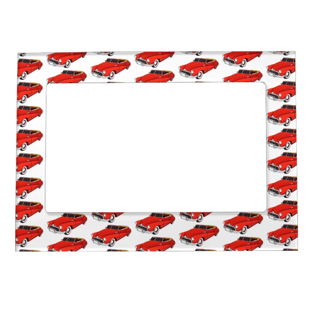 Classic red 1948 automobile magnetic frame (Front)