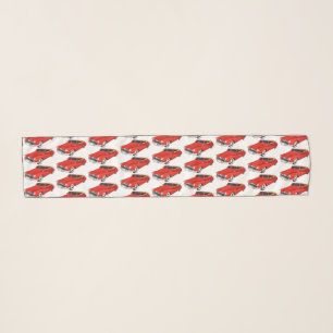 Classic red 1948 automobile  scarf