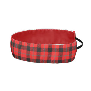 Classic Red and Black Buffalo Plaid Athletic Headband