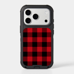 Classic Red and Black Buffalo Plaid iPhone 17 Pro Case