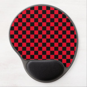 Classic Red and Black checkered pattern  Gel Mouse Pad