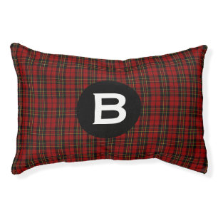 Classic Red and Black Clan Brodie Plaid Pet Bed