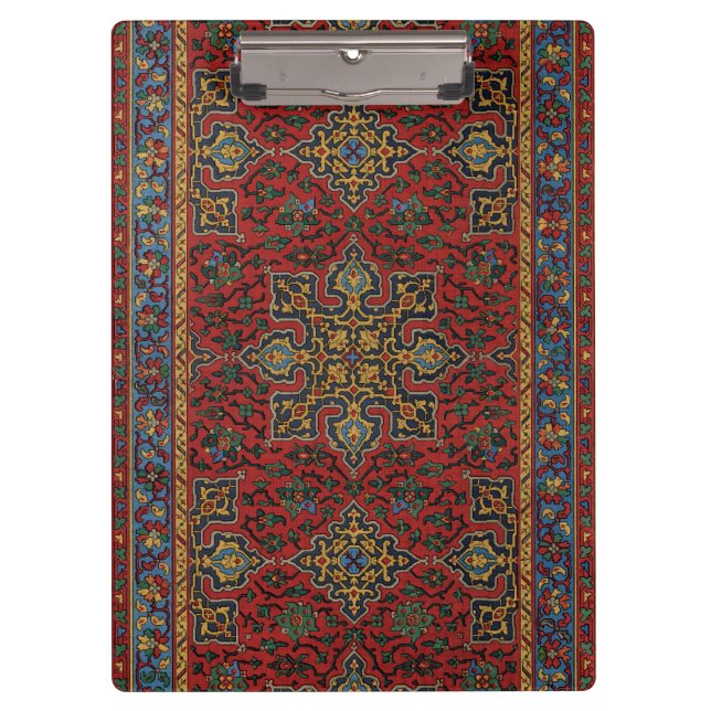 Classic Red and Blue,Persian Rug Carpet Pattern Clipboard (Front)