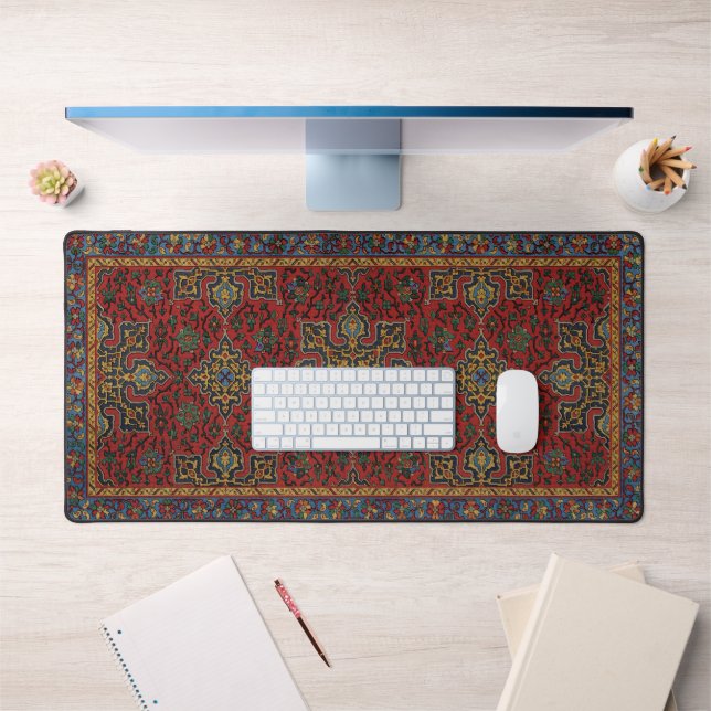 Classic Red and Blue,Persian Rug Carpet Pattern Desk Mat (Office 1)