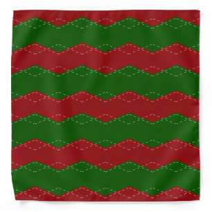 Classic red and green Christmas Bandana