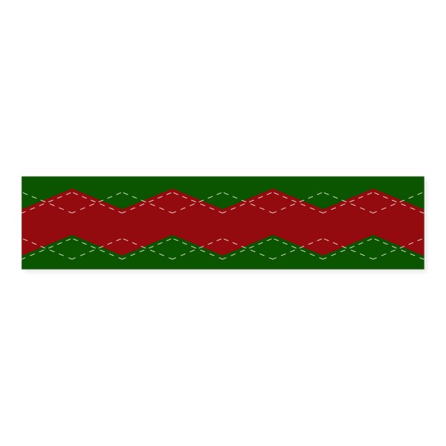 Classic red and green Christmas   Napkin Bands (Unfolded)