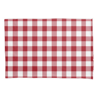 Classic Red And White Checked Gingham Pattern Pillowcase