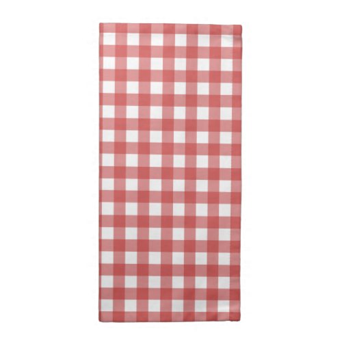 Classic Red and White Gingham Cloth Napkin