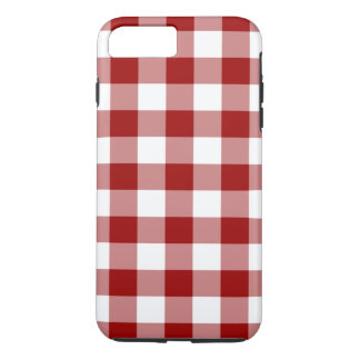 Classic Red and White Gingham Plaid iPhone 8 Plus/7 Plus Case