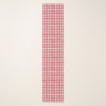 Classic Red and White Gingham Plaid Patterned Scarf
