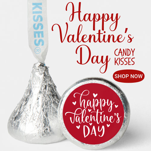 Classic Red and White Happy Valentine's Day Hershey®'s Kisses®