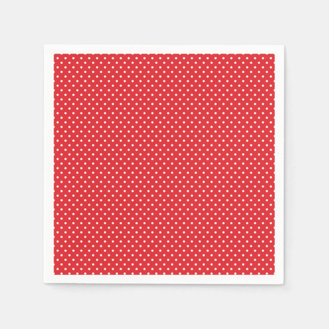 Classic Red and White Polka Dot Napkins (Front)