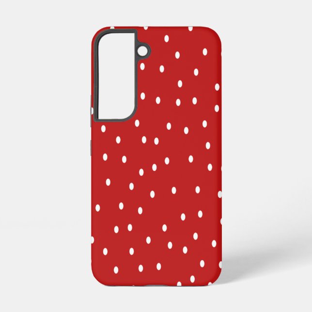 Classic Red and White Polka Dots  Samsung Galaxy Case (Back)