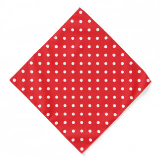 Classic Red and White Small Polka Dot Pattern Bandana