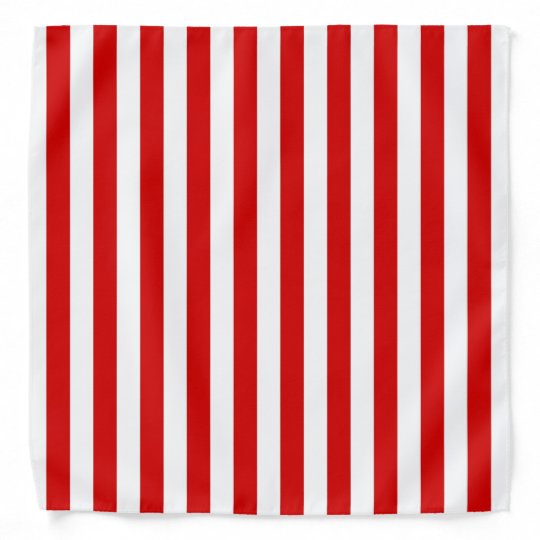 Classic Red and White Stripe Pattern Bandana | Zazzle.com