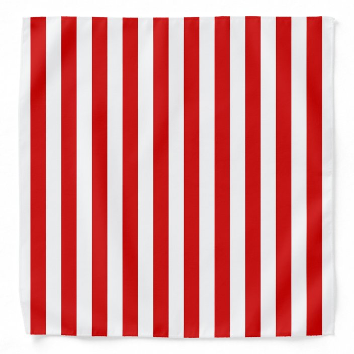 Classic Red and White Stripe Pattern Bandana | Zazzle.com