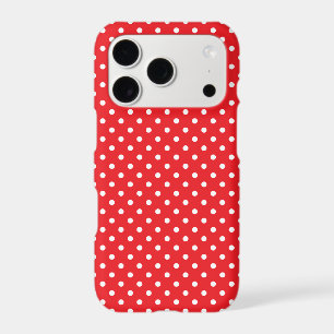 Classic Red and White Tiny Polka Dot Pattern iPhone 17 Pro Case