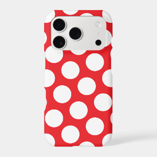 Classic Red and White Tiny Polka Dot Pattern Iphone 18 Pro Case