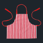 Classic Red and White Vertical Stripes Apron<br><div class="desc">Discover timeless style with our Classic Retro White and Red Vertical Striped Pattern collection. Explore our collection for a stylish culinary experience.</div>