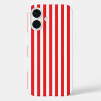 Classic Red and White Vertical Stripes Pattern