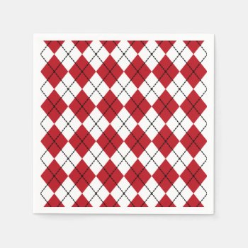 Classic Red Argyle Bbq Picnic Summer  Napkins by suncookiez at Zazzle