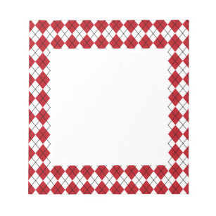 Classic Red Argyle Notepad