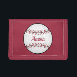 Classic Red Baseball Wallet Gift<br><div class="desc">This wallet is a great gift for men or teens.</div>