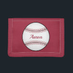 Classic Red Baseball Wallet Gift<br><div class="desc">This wallet is a great gift for men or teens.</div>