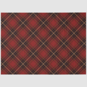 Classic Red, Black & Gold Christmas Tartan Tissue Paper
