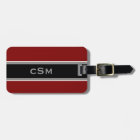 Classic Red Black Gray Luggage Tag