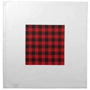 Classic red black plaid pattern napkin