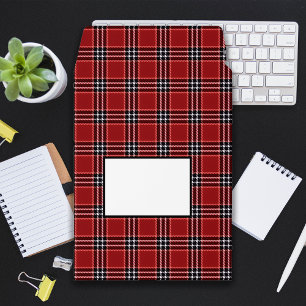 Classic Red, Black, White Plaid Envelope Mailers
