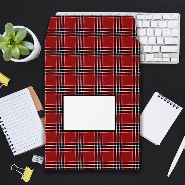 Classic Red, Black, White Plaid Envelope Mailers (Creator Uploaded)
