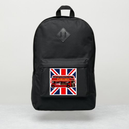 Classic Red British Bus Port Authority Backpack