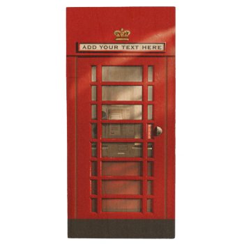 Classic Red British Phone Booth Wood Usb Flash Drive by EnglishTeePot at Zazzle