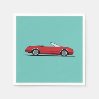 Classic Red Car Birthday Party Napkins